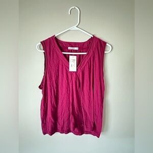 Stateside Fuchsia V-Neck Tank Top